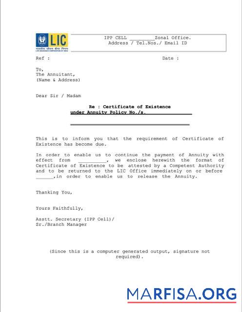 Downloadable India certificate of existence Word and PDF template